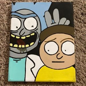 rick and morty painting